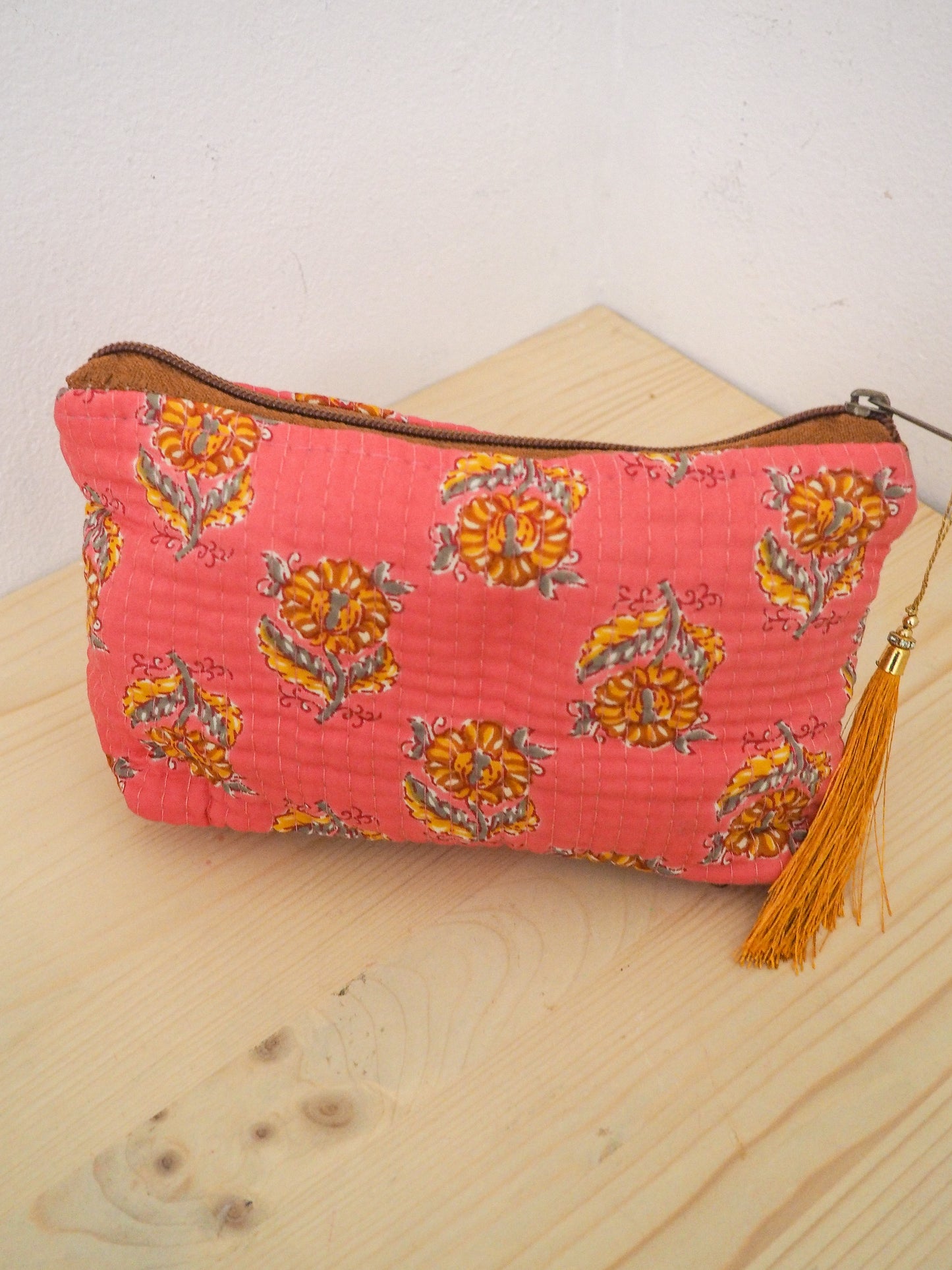 Ethnic trapezoid toiletry bag