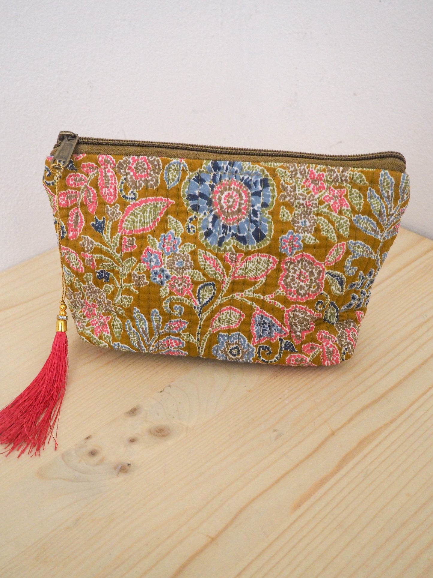 Ethnic trapezoid toiletry bag