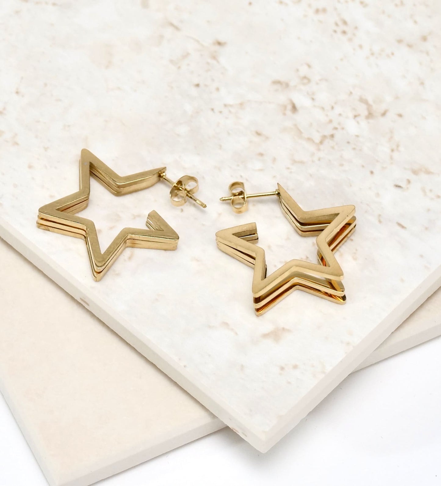 Triple Star Earrings