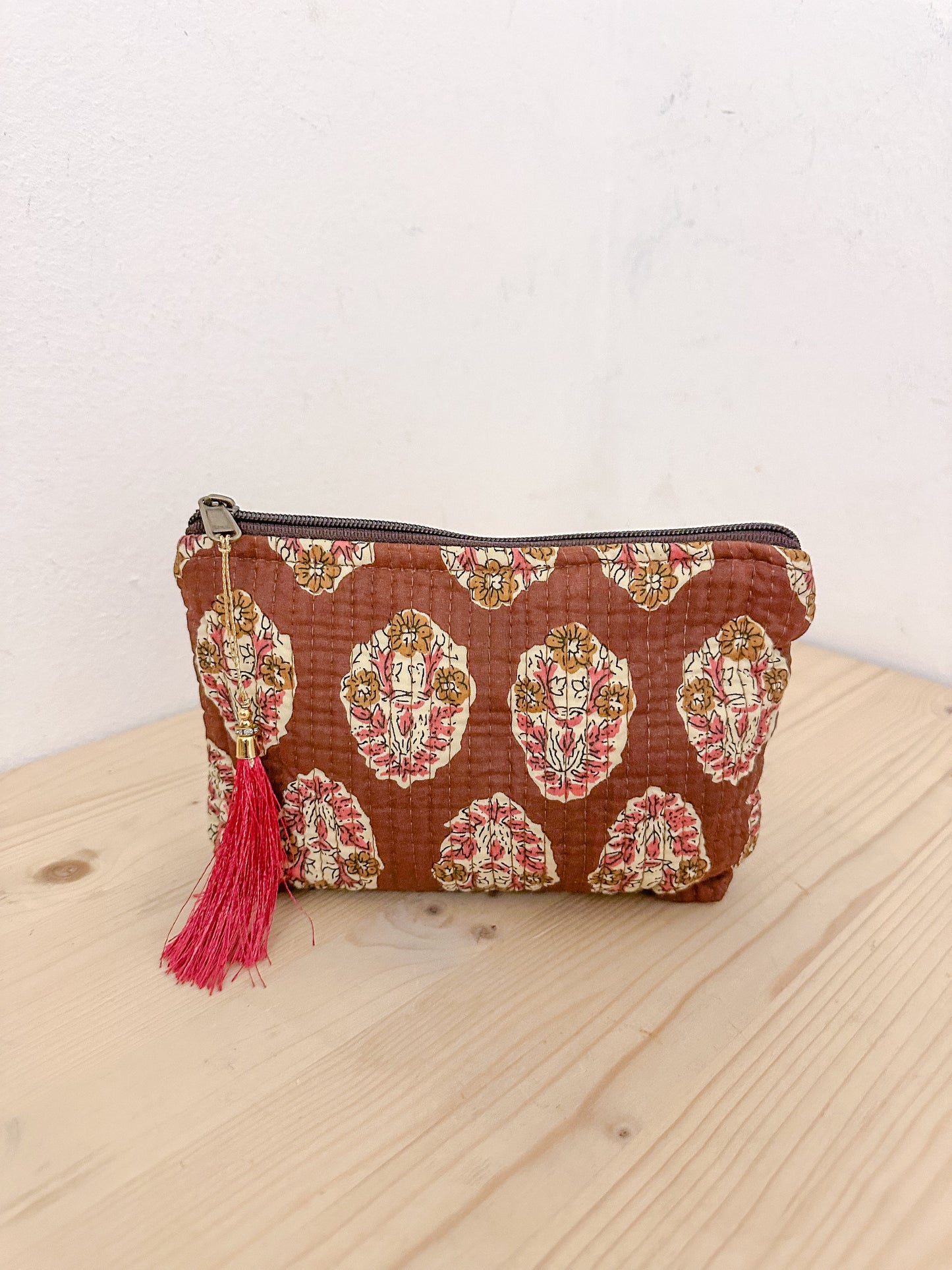 Ethnic trapezoid toiletry bag