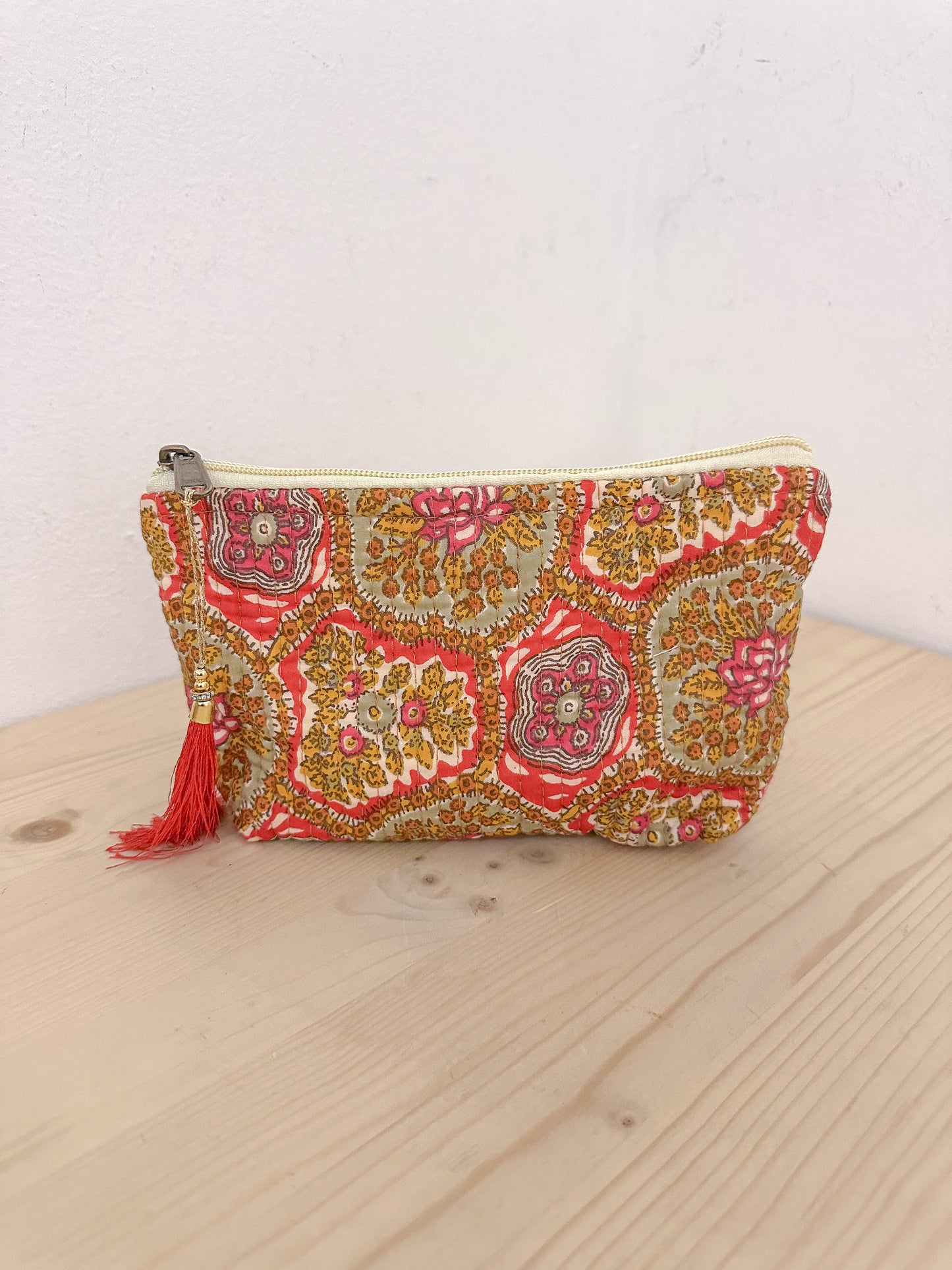 Ethnic trapezoid toiletry bag