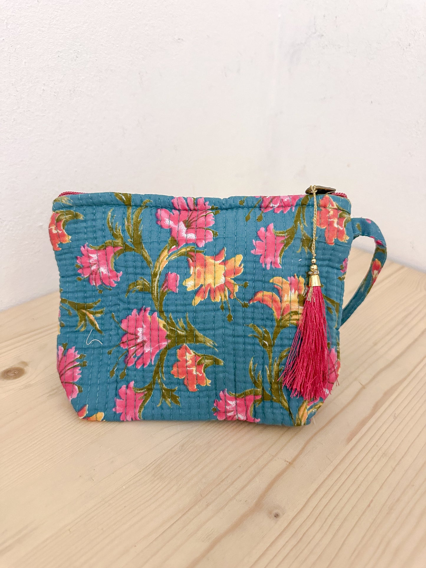 Ethnic trapezoid toiletry bag