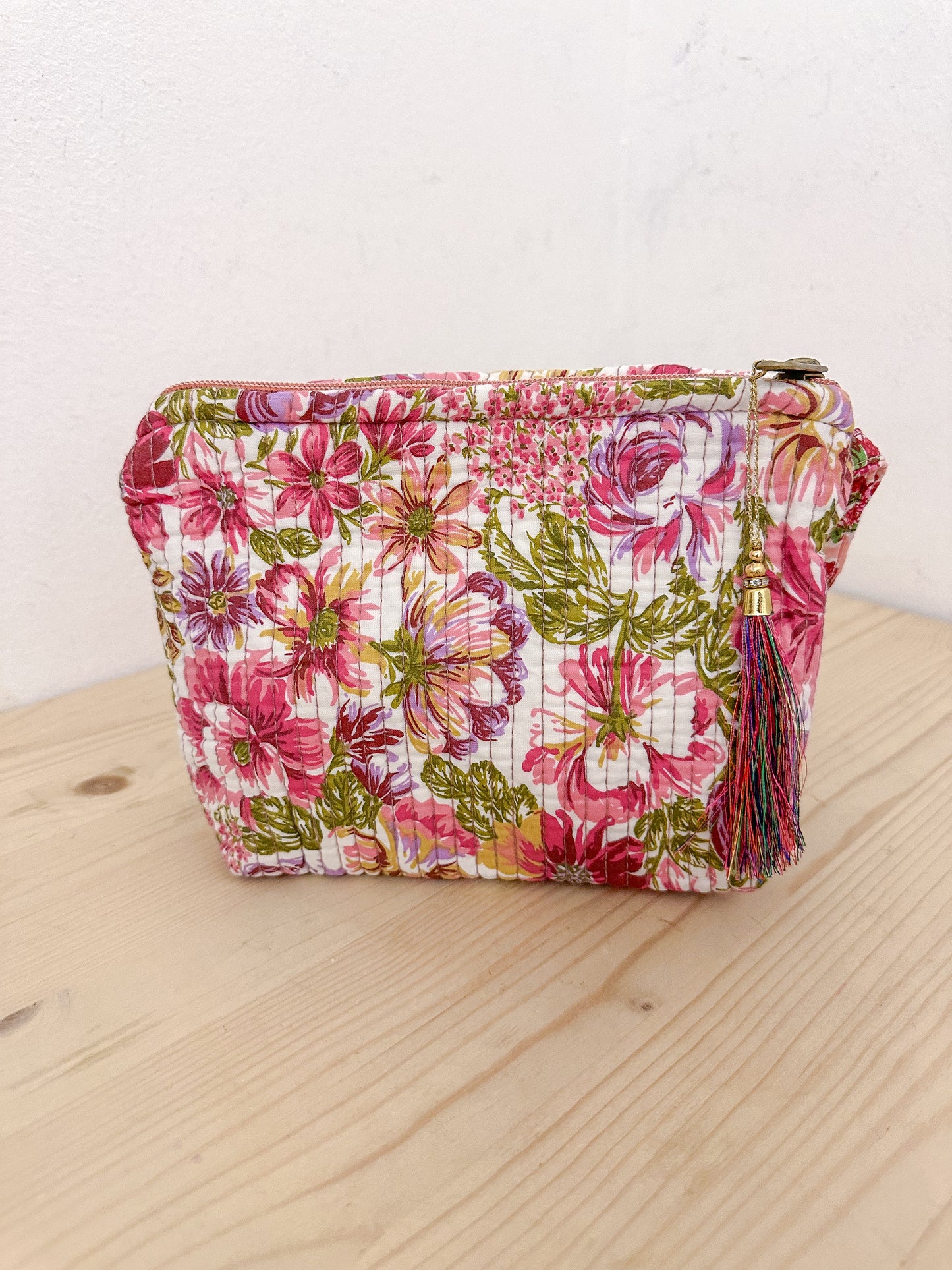 Ethnic trapezoid toiletry bag