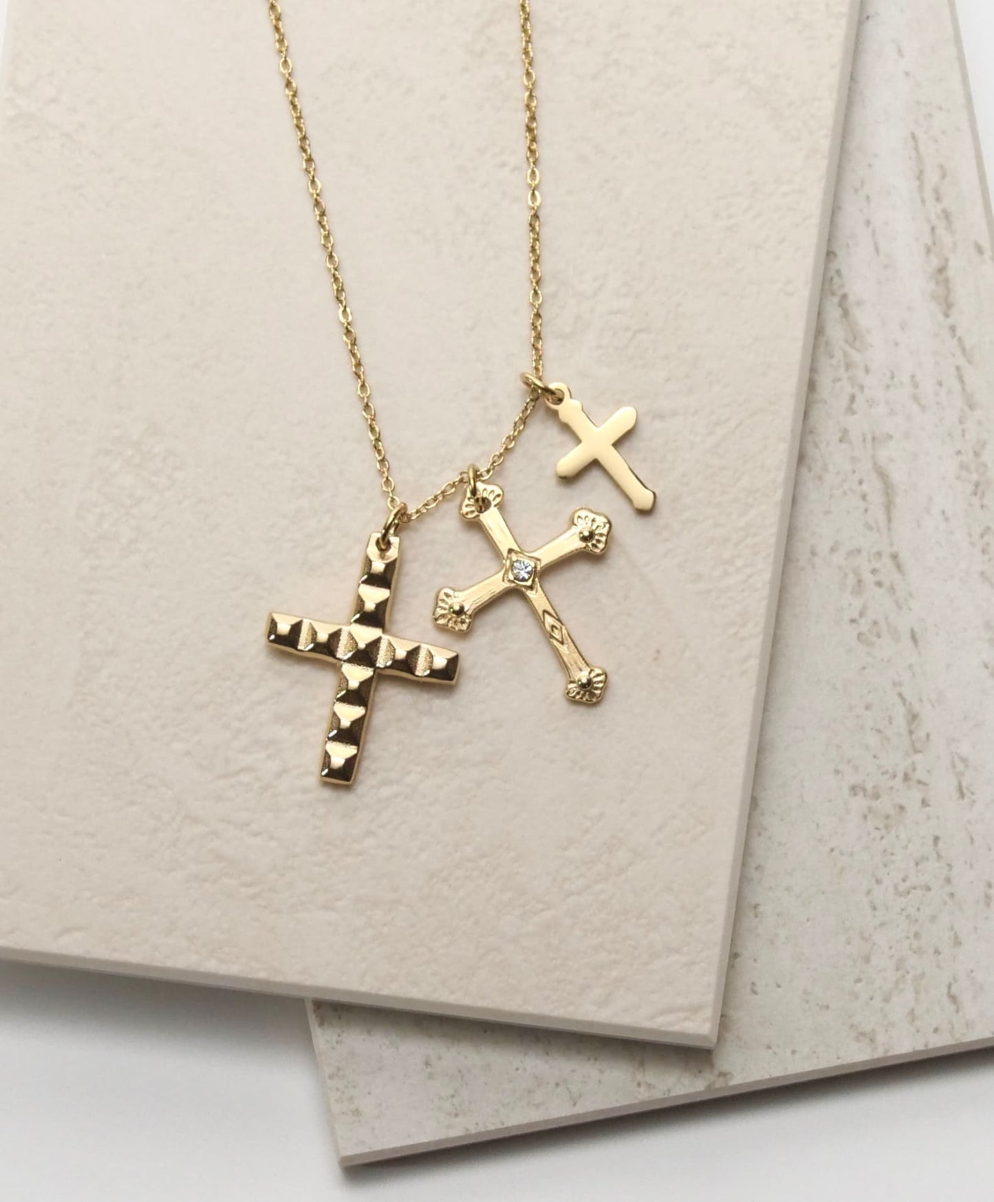 Triple Cross Necklace