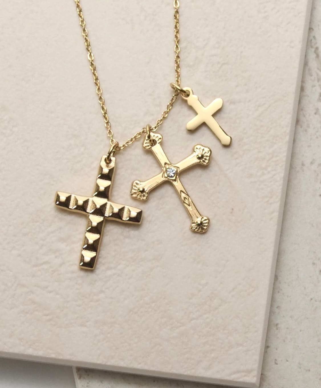 Triple Cross Necklace