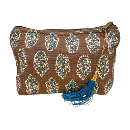 Ethnic trapezoid toiletry bag