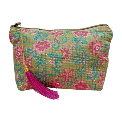 Ethnic trapezoid toiletry bag