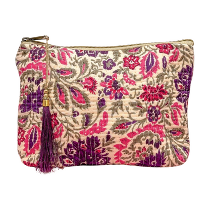 Ethnic trapezoid toiletry bag