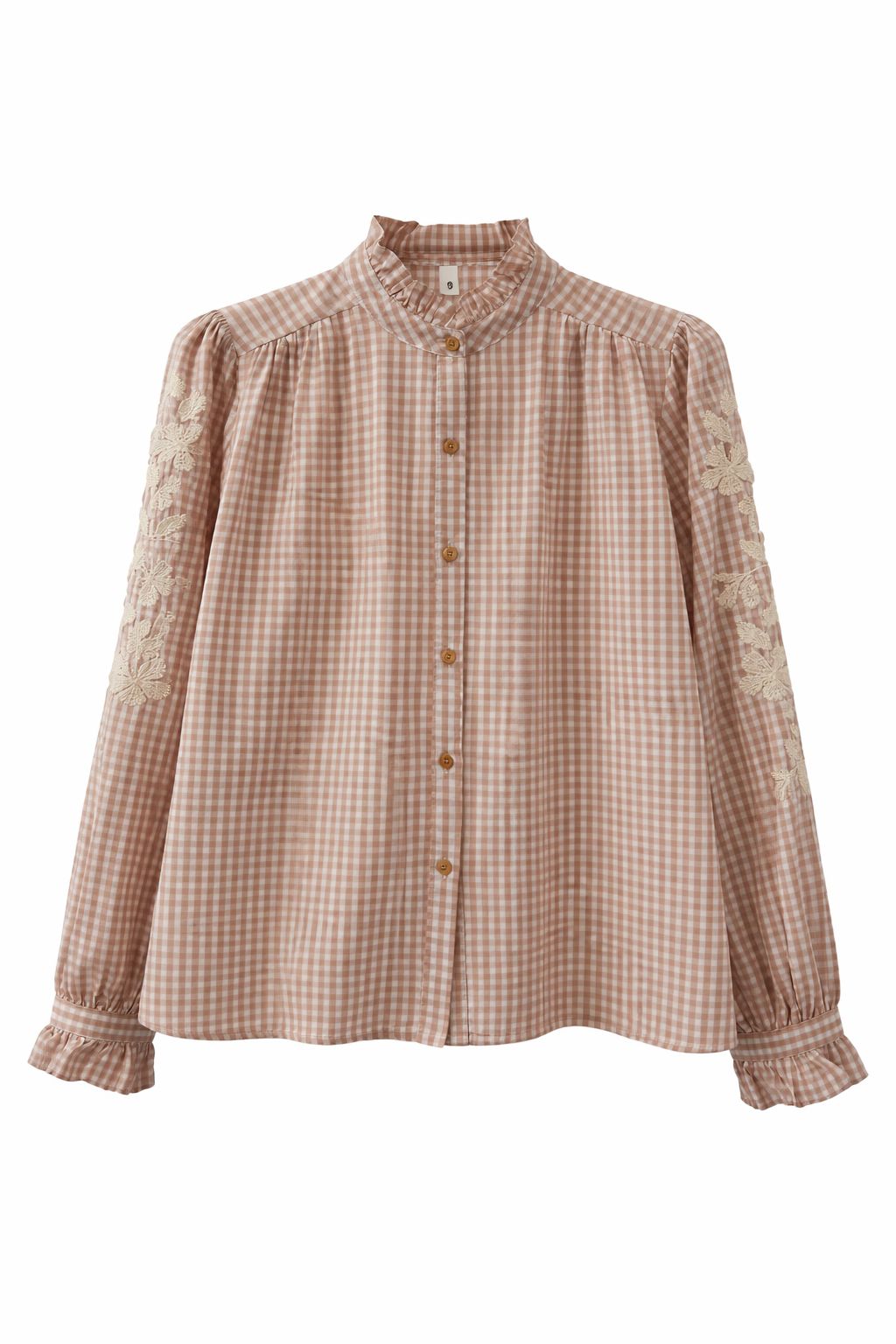 Camisa cuadros beige