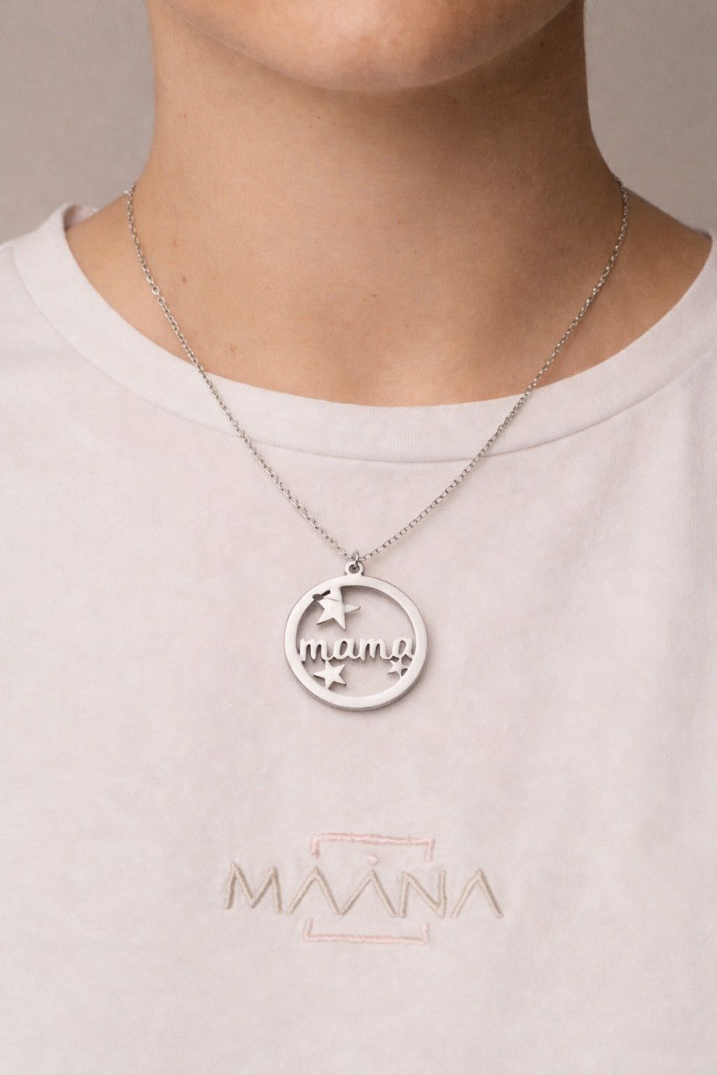 Collar Mamá Star plata