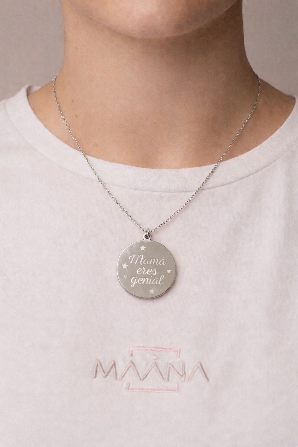 Collar Mamá eres genial PLATA